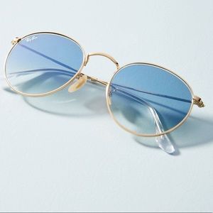 Ray ban round metal blue gradient sunglasses